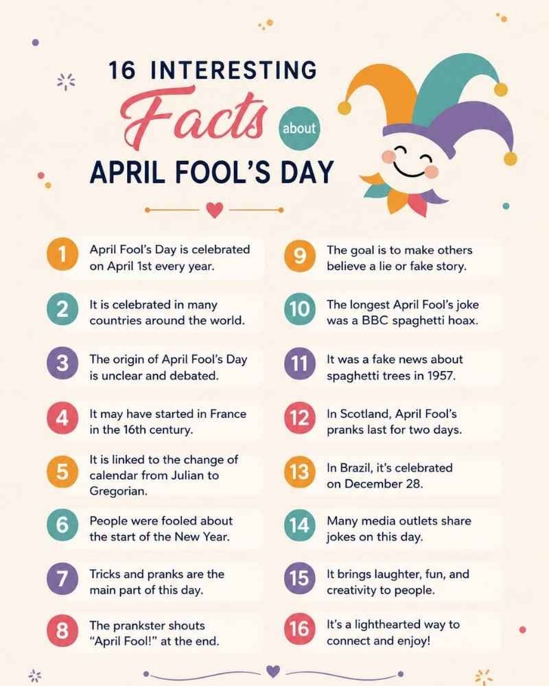 16 Interesting Facts About april Fools’ Day​
