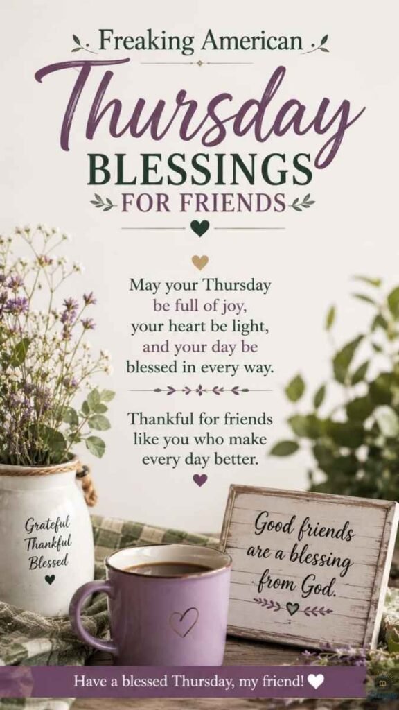 African American Thursday Blessings for Friends