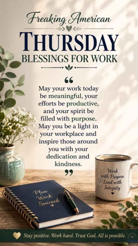 African American Thursday Blessings for Work