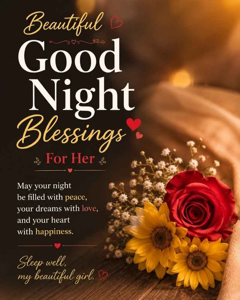 Beautiful Good Night Blessings For Her