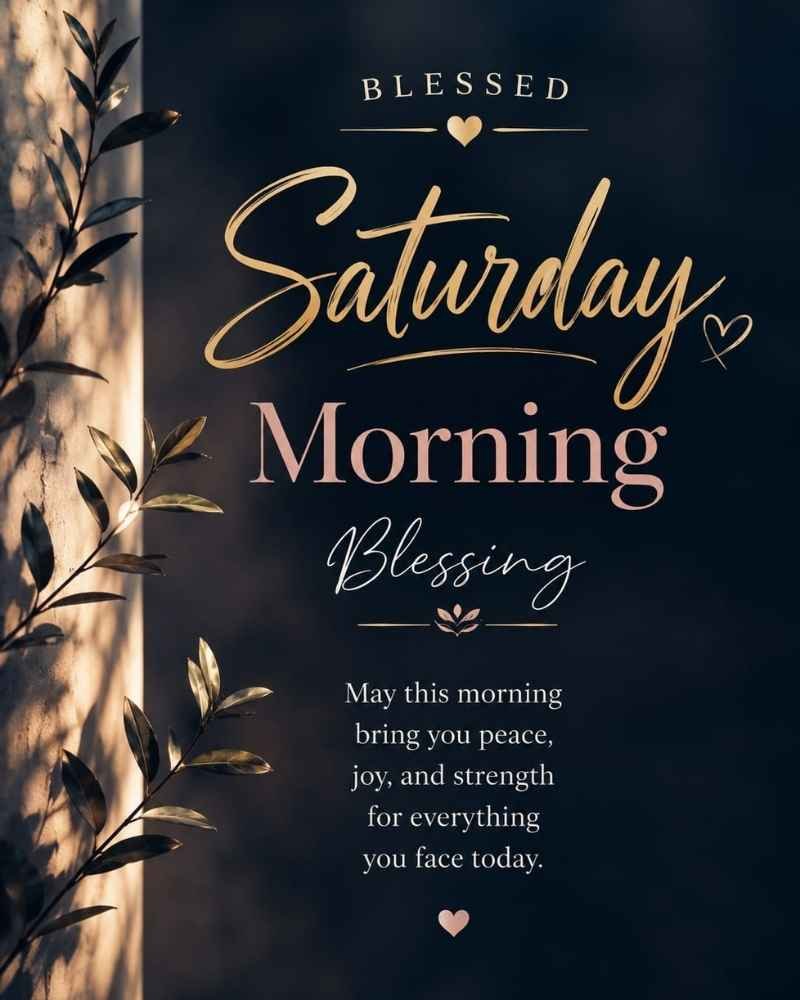 Blessed Saturday Morning Blessings