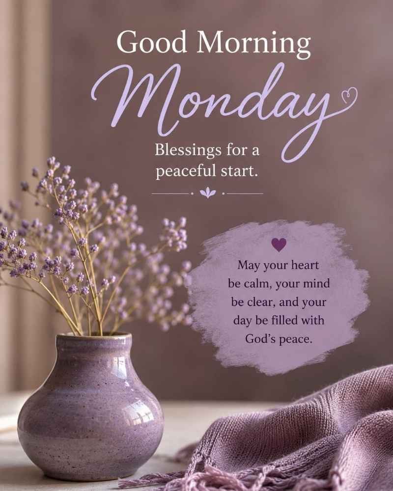 Good Monday Morning Blessings for a Peaceful Start