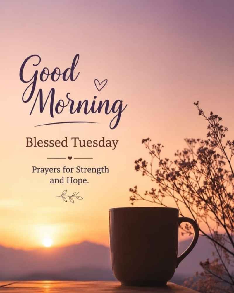 Good Morning Blessed Tuesday Prayers For Strength And Hope