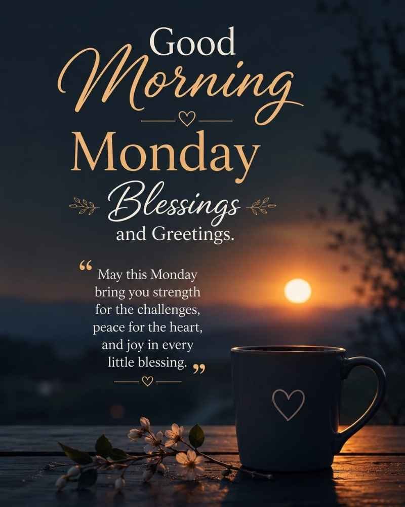 Good Morning Monday Blessings And Greetings