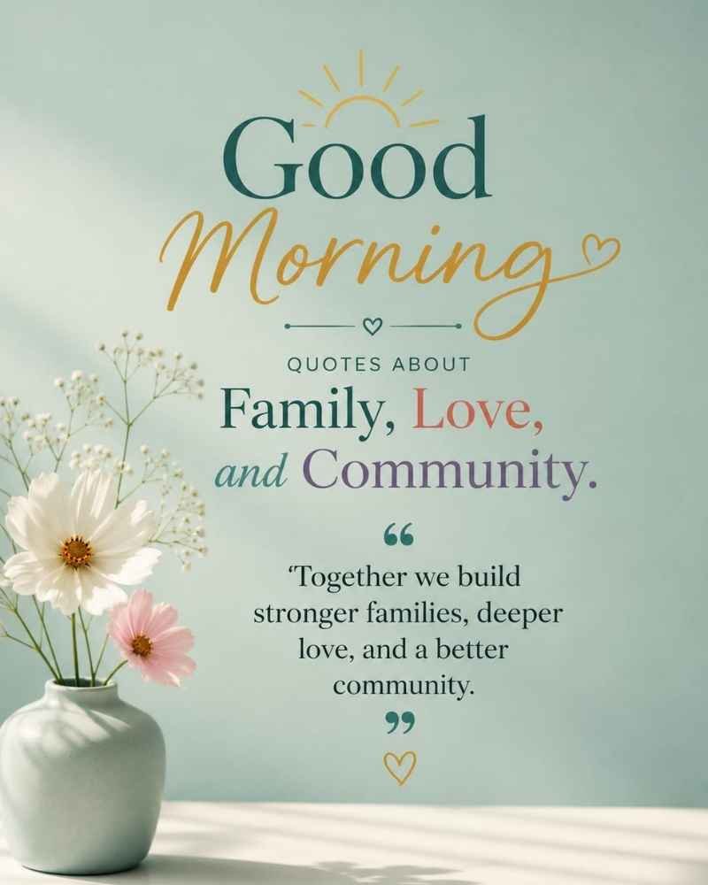 Good Morning Quotes About Family, Love, and Community