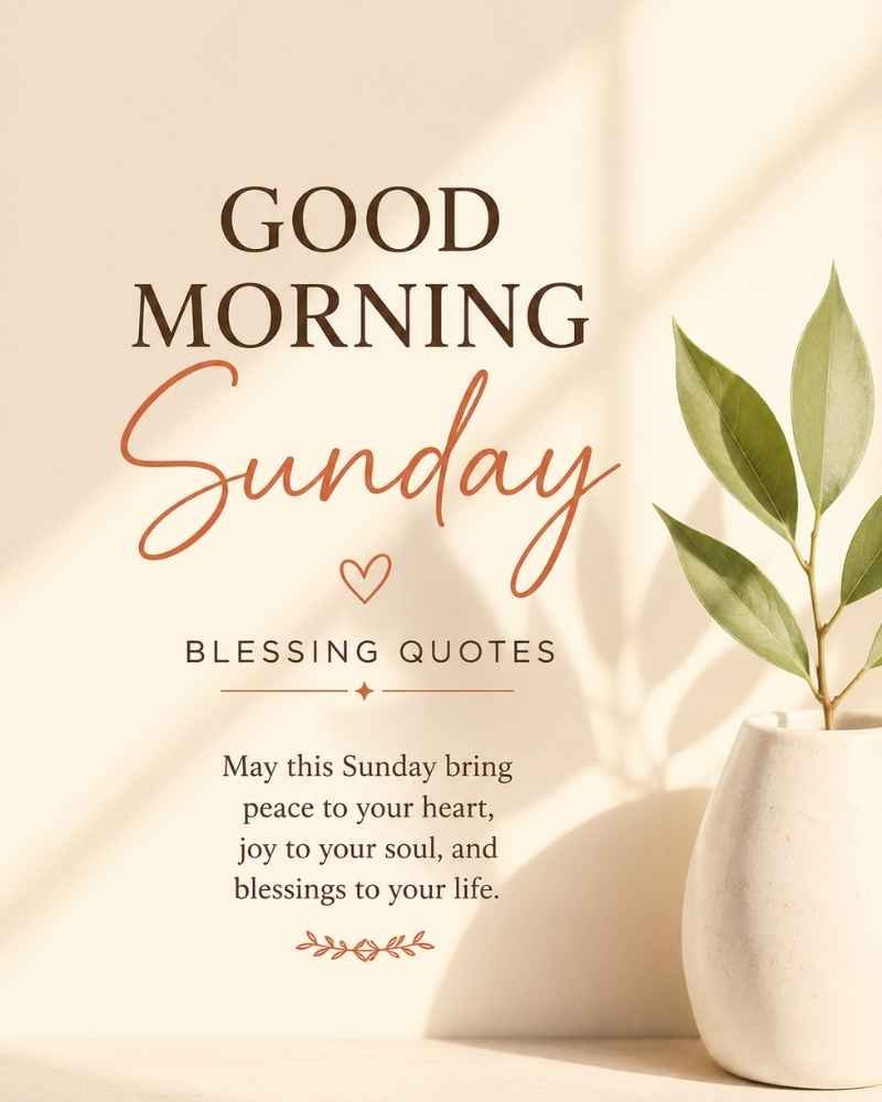 Good morning Sunday Blessings Quotes