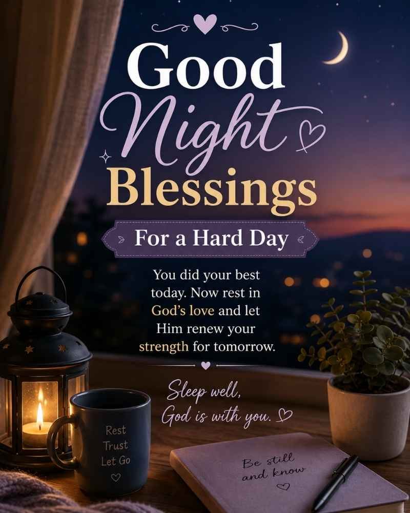 Good Night Blessings For a Hard Day