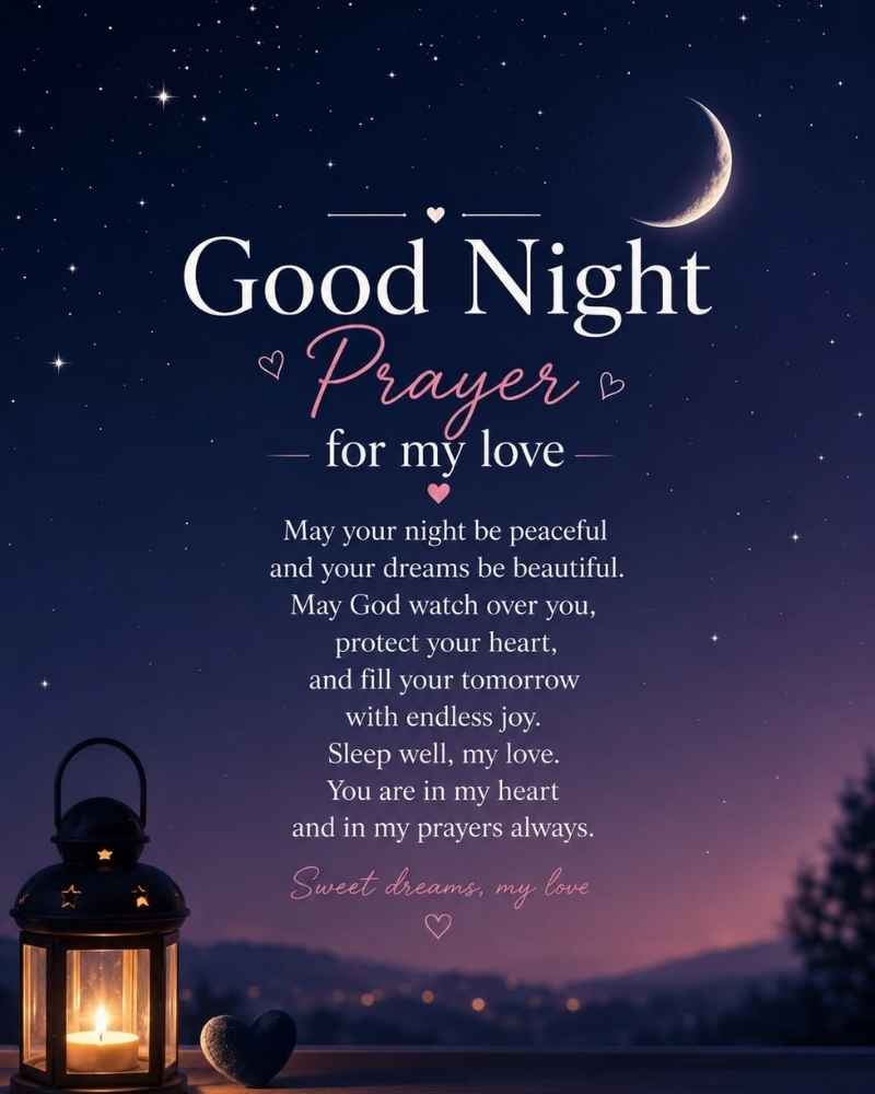 Good Night Prayer for My Love