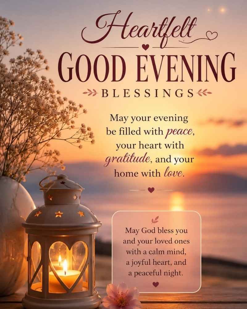Heartfelt Good Evening Blessings