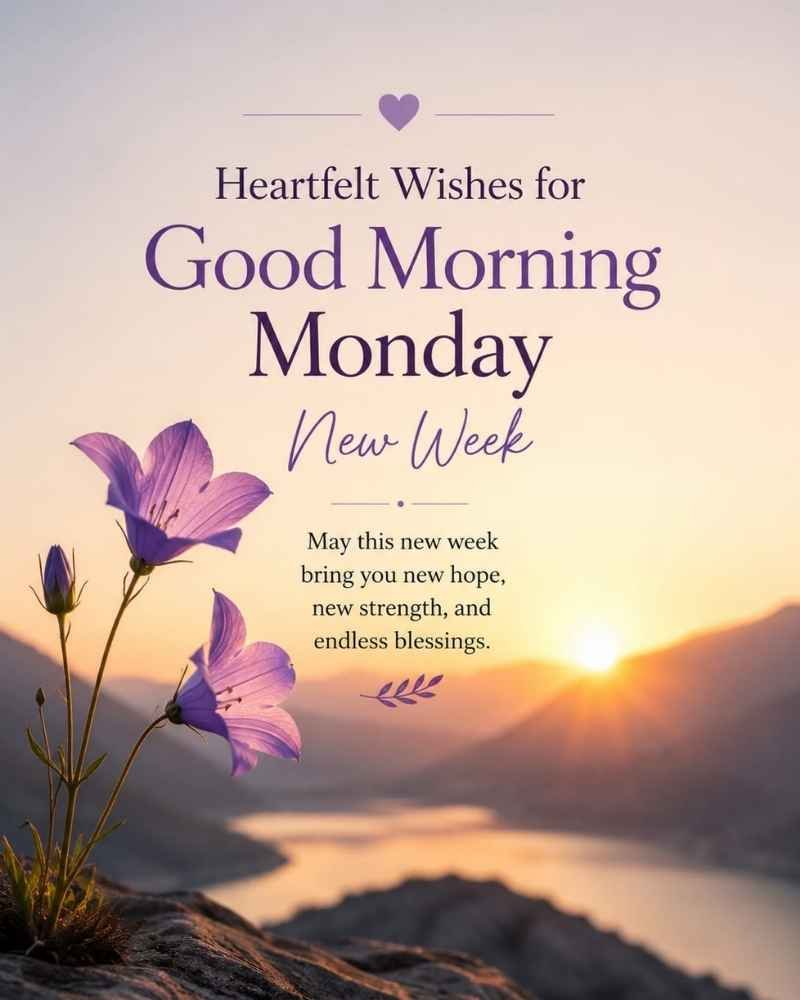 Heartfelt Wishes For Good Morning Monday New Week