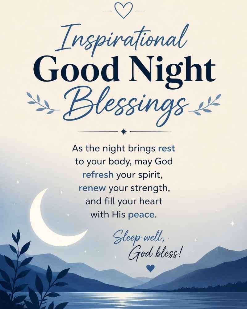 Inspirational Good Night Blessings