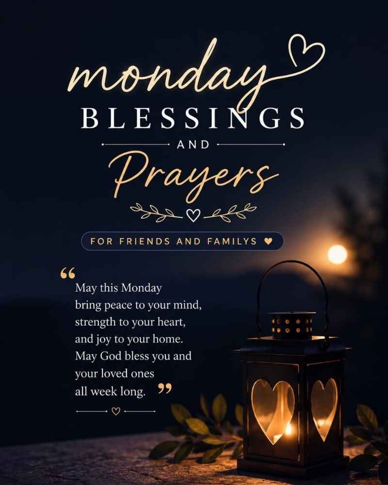 Monday Blessings And Prayers For Friends And Family