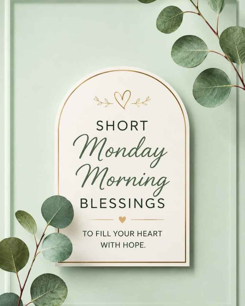 Short Monday Morning Blessings To Fill Your Heart With Hope