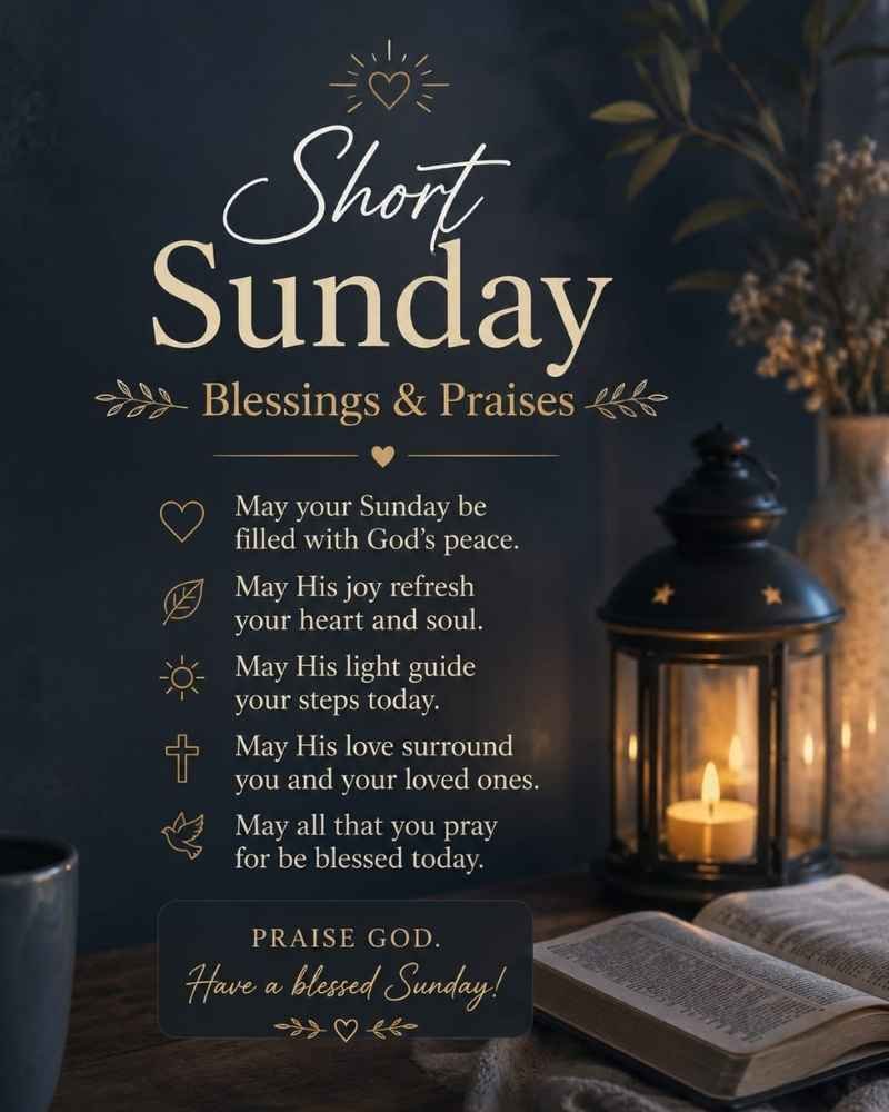 Short Sunday Blessings and Prayers