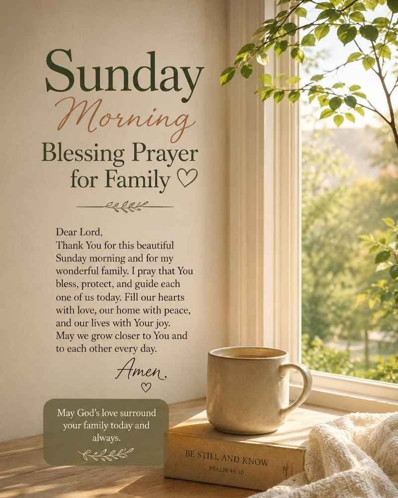 Sunday Morning Blessing Prayer For Family