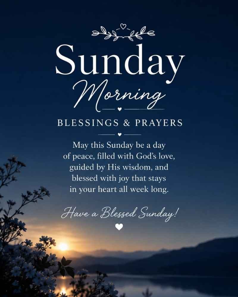 Sunday Morning Blessing Prayer