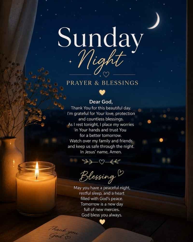 Sunday Night Prayer and Blessings