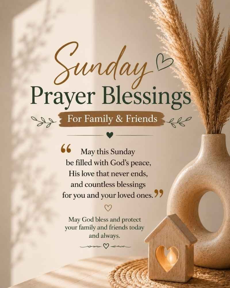 Sunday Prayer Blessing for Family and Friends