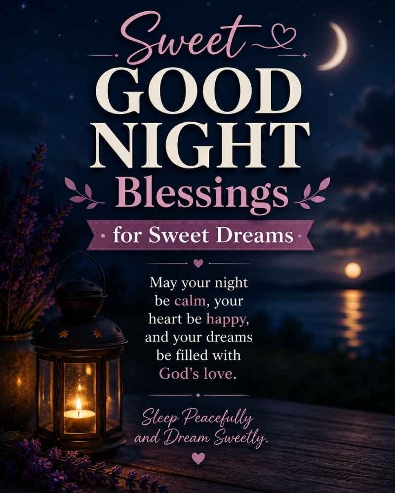 Sweet Good Night Blessings for Sweet Dreams