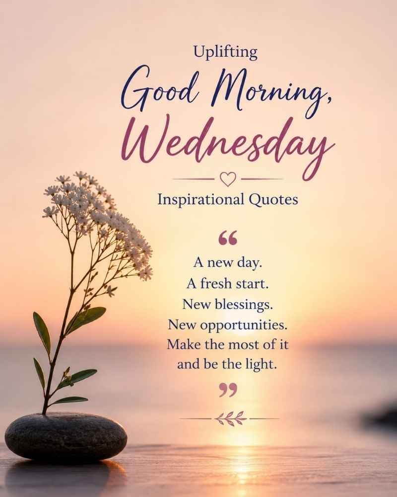 Uplifting Good Morning Wednesday Inspirational Quotes
