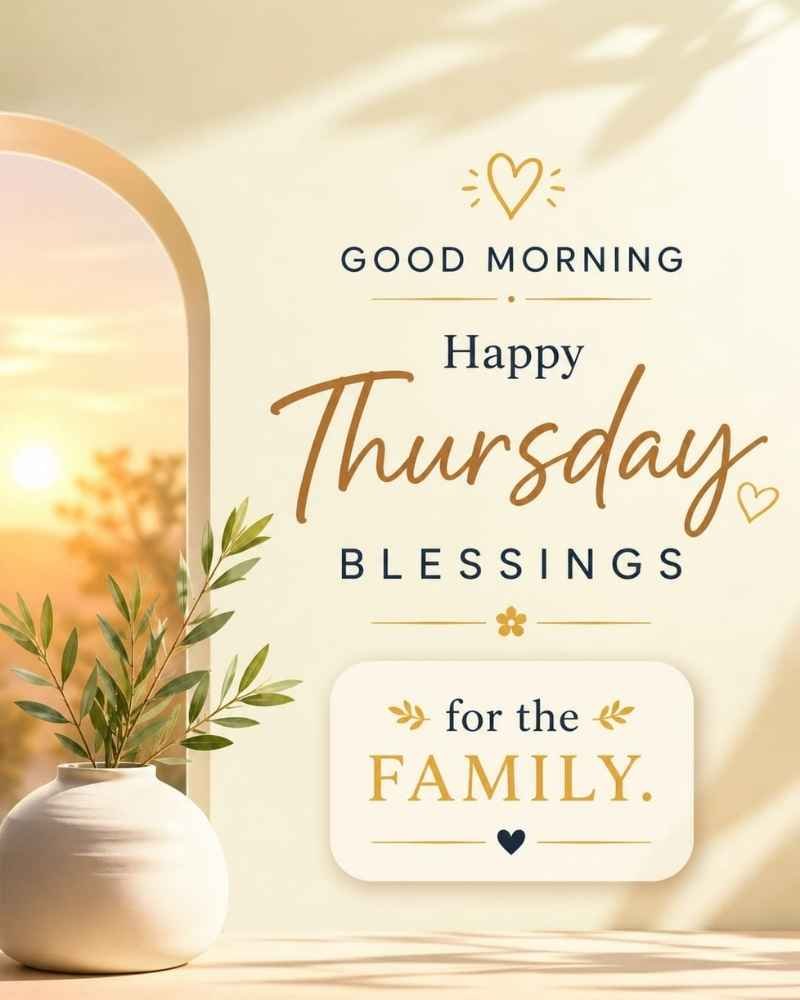 Good Morning, Happy Thursday Blessings for the Family