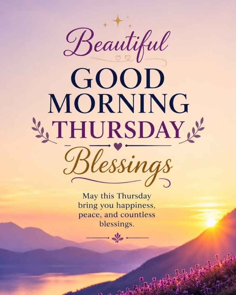 Beautiful Good Morning Thursday Blessings