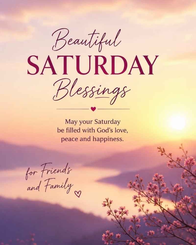Beautiful Saturday Blessings for Friends and Family