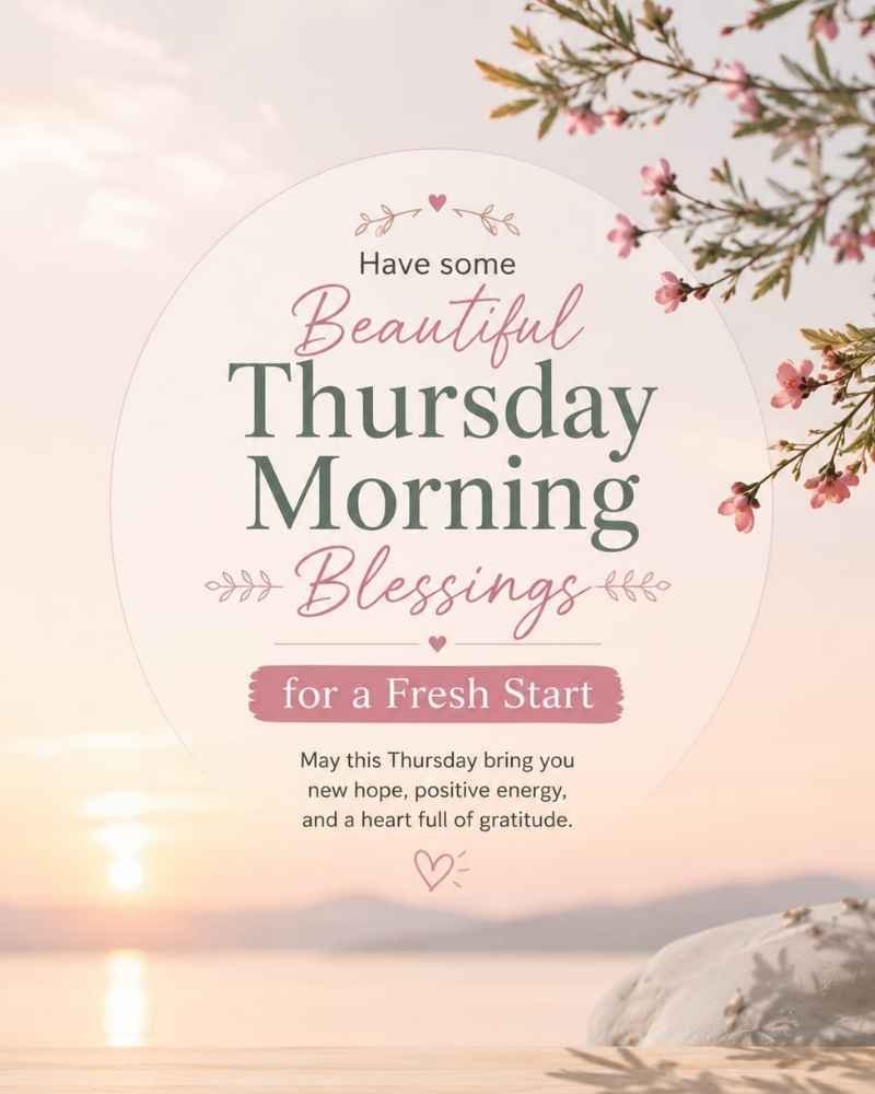 Beautiful Thursday Morning Blessings for a Fresh Start
