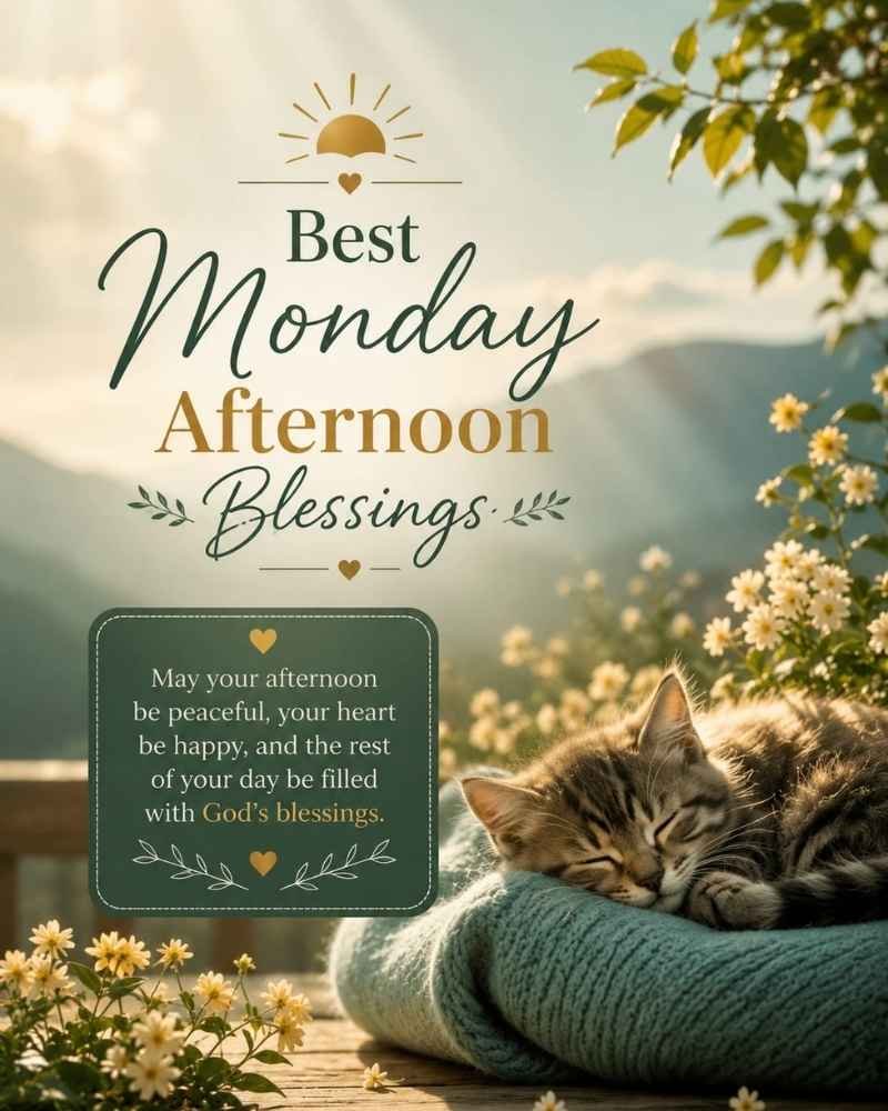 Best Monday Afternoon Blessings