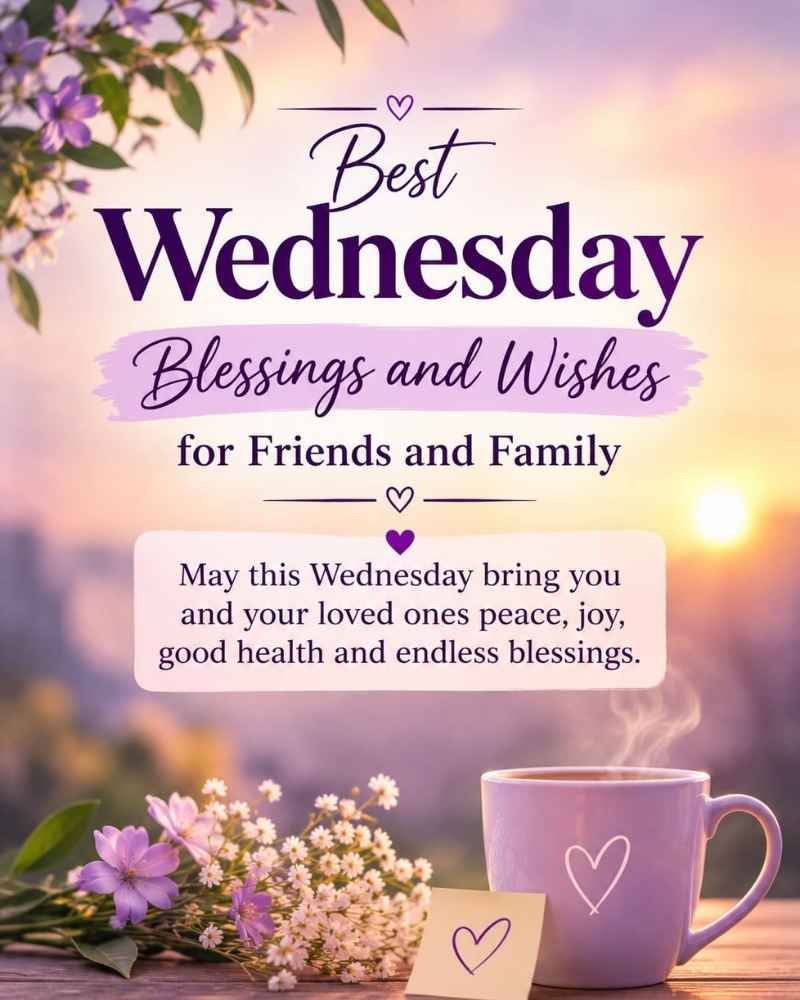 Best Wednesday Blessings and Wishes for Friends and Family