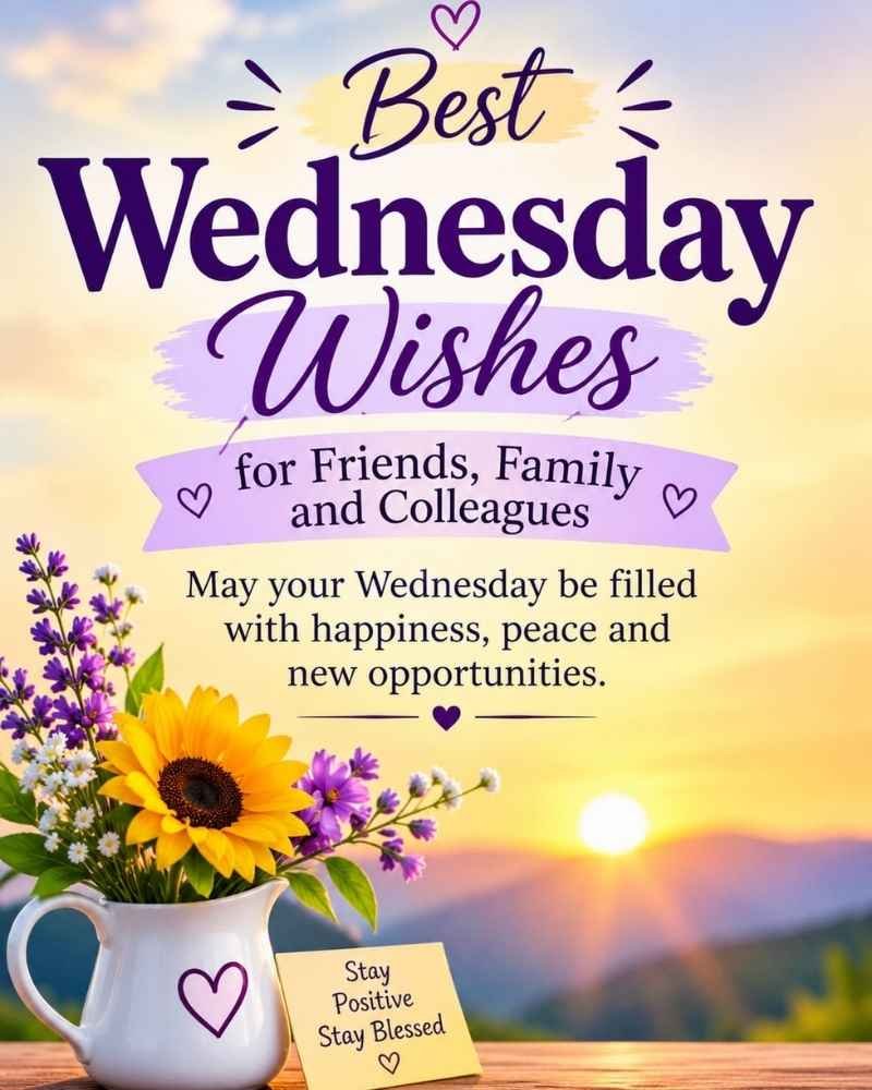 Best Wednesday Wishes for Friends, Family, and Colleagues