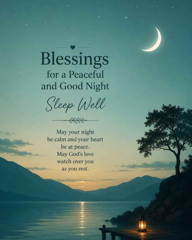 Blessings for a Peaceful and Good Night Sleep Well