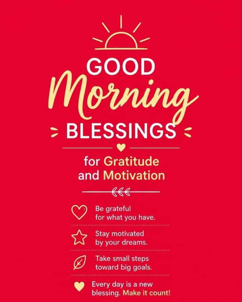 Daily Good Morning Blessings for Gratitude and Motivation