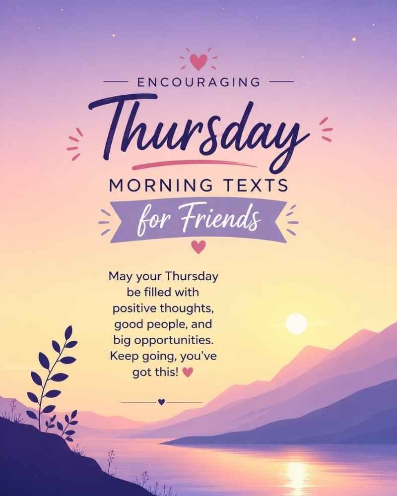 Encouraging Thursday Morning Texts for Friends