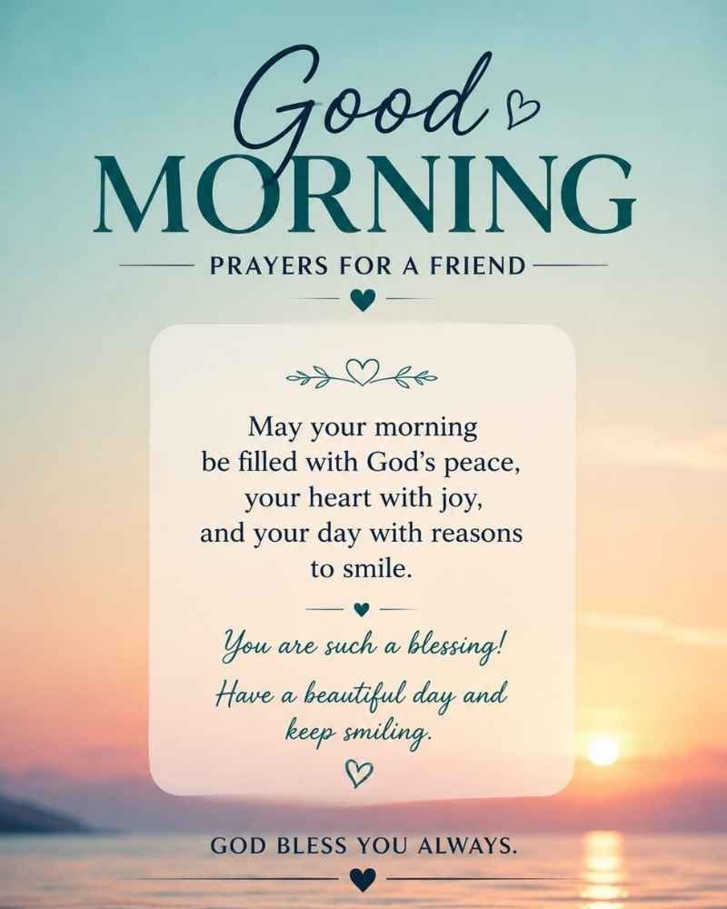 Good Morning Prayers Message for a Friend