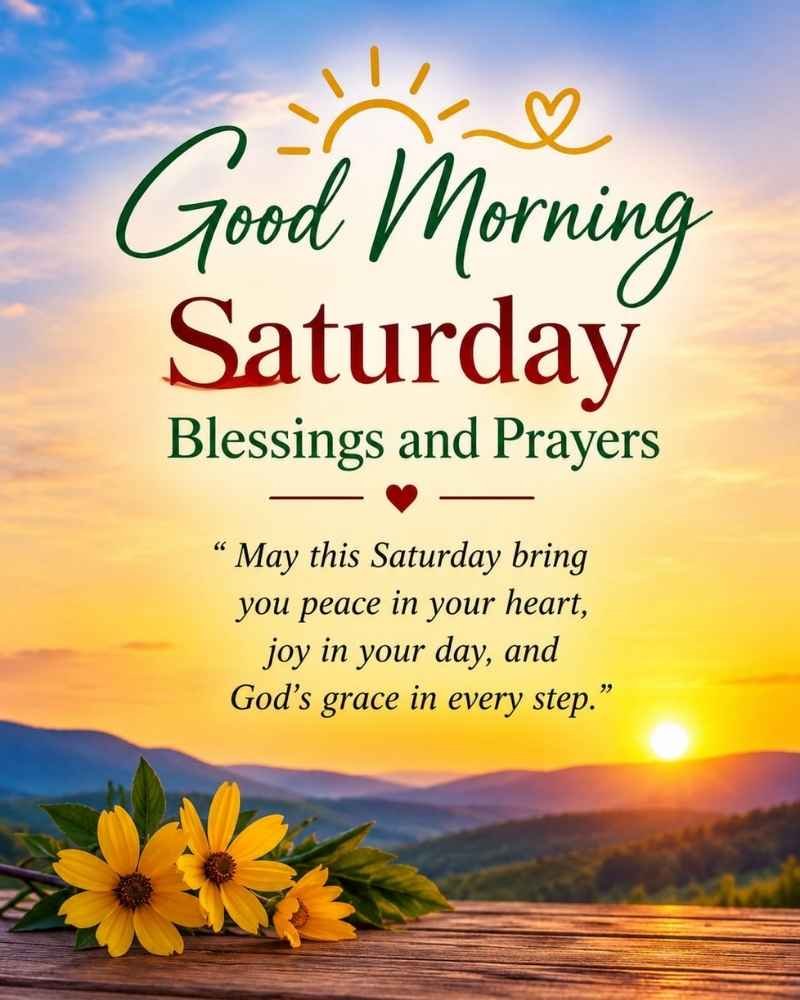 Good Morning Saturday Blessings and Prayers