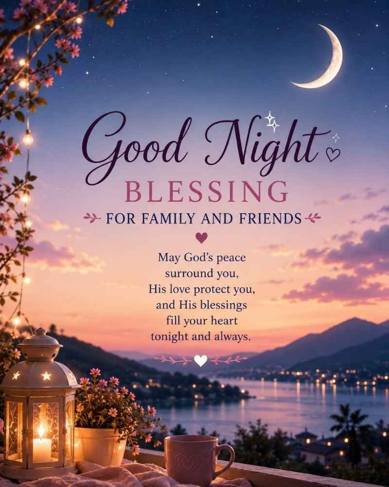 Good Night Blessings For Family And Friends