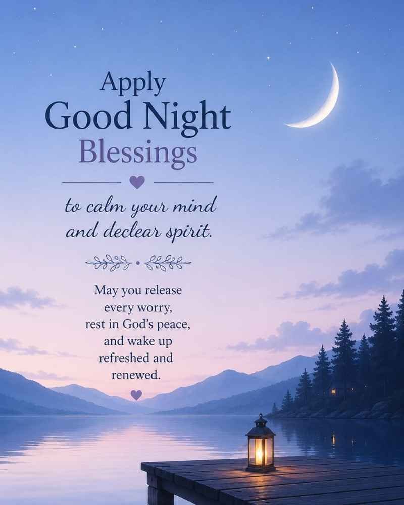 Good Night Blessings to Calm Your Mind and Lift Your Spirit