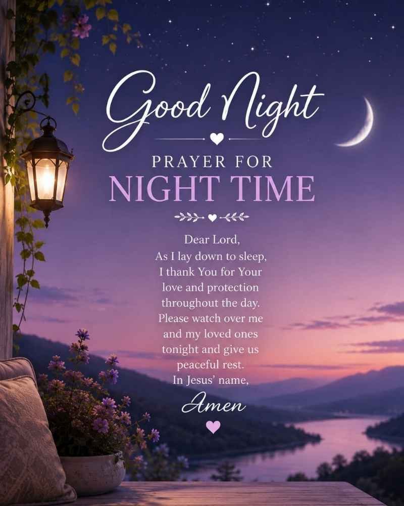 Good Night Prayer For Night Time