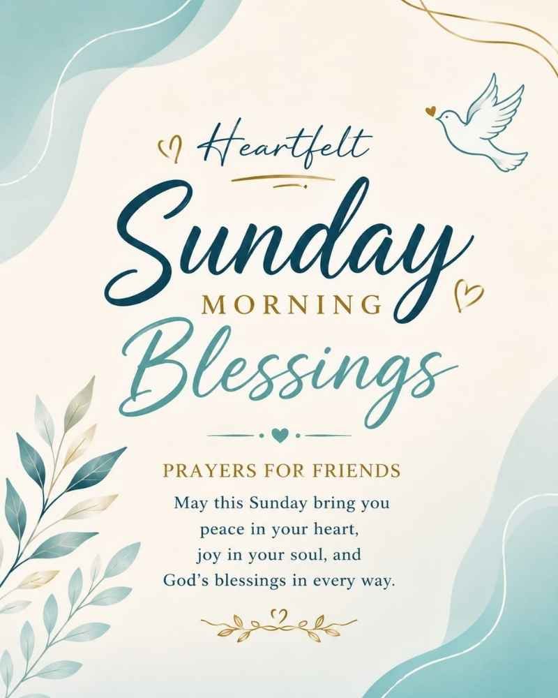 Heartfelt Sunday Morning Blessing Prayers for Friends