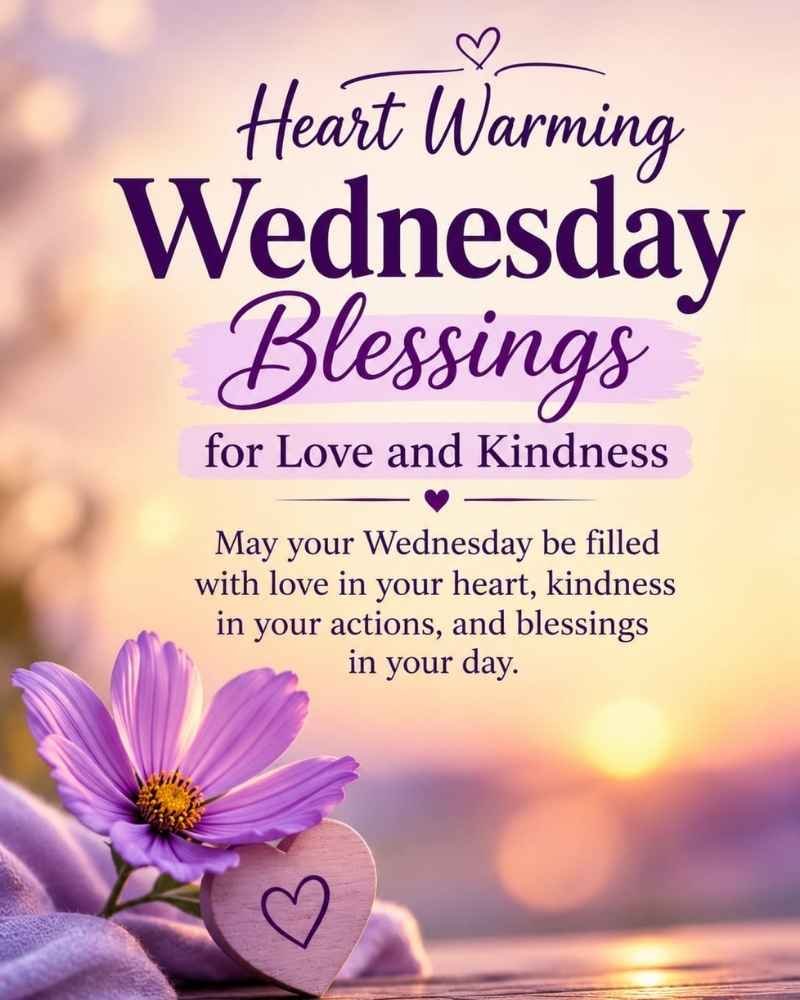 Heartwarming Wednesday Blessings for Love and Kindness