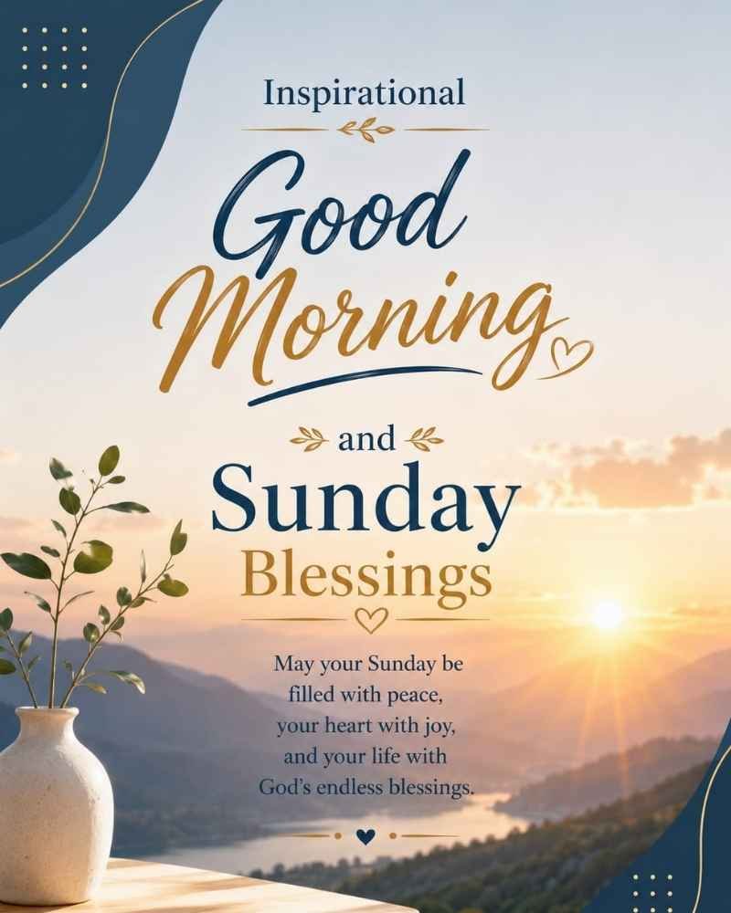 Inspirational Good Morning Sunday Blessings