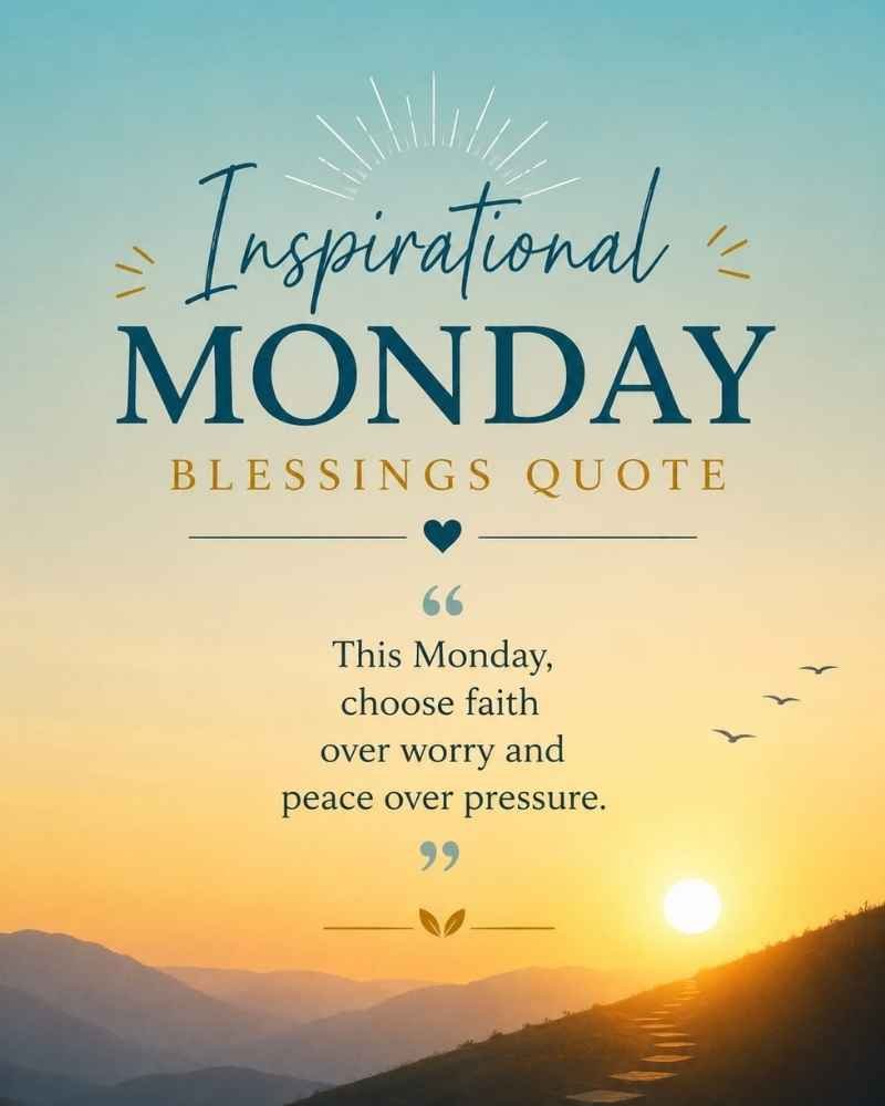 Inspirational Monday Blessing Quotes