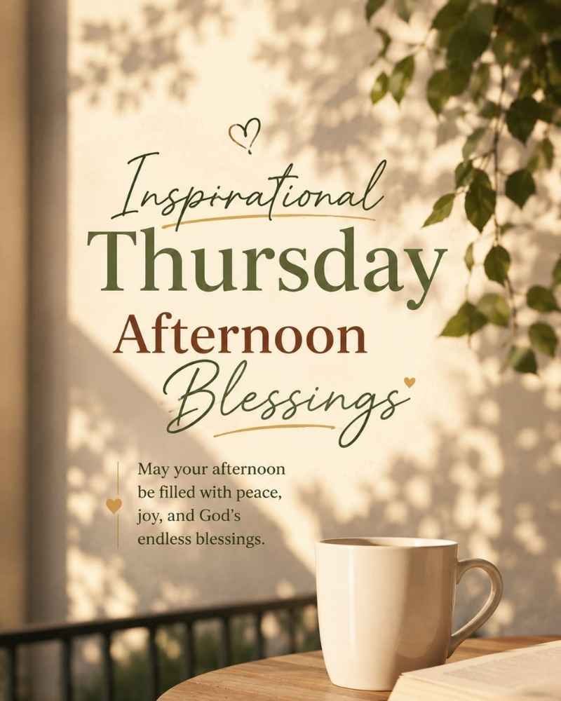 Inspirational Thursday Afternoon Blessings