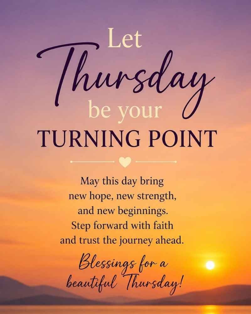 Let Thursday Be Your Turning Point