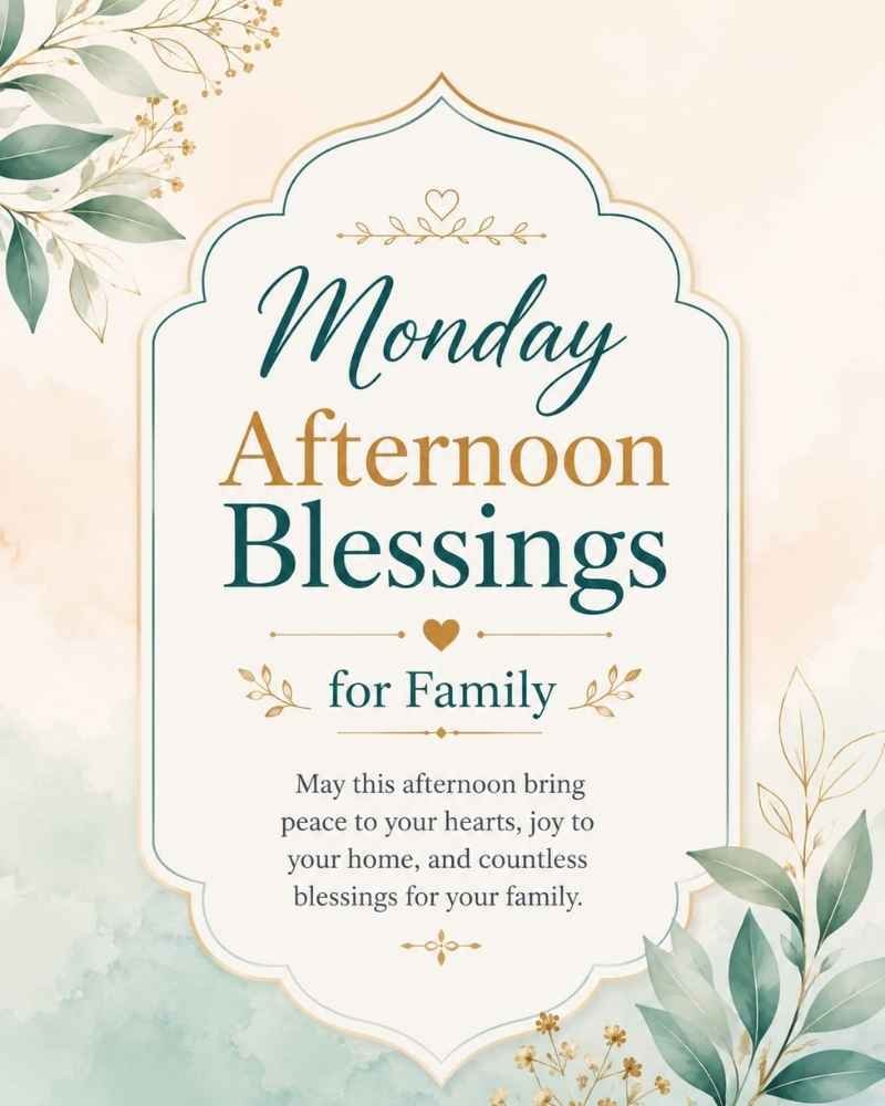 Monday Afternoon Blessings for Family