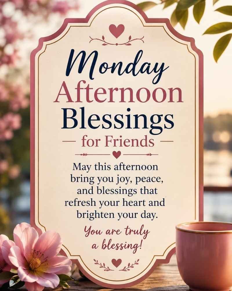 Monday Afternoon Blessings for Friends