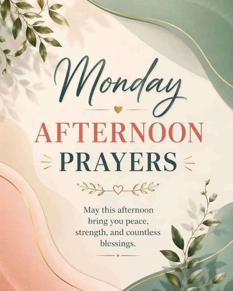 Monday Afternoon Prayers