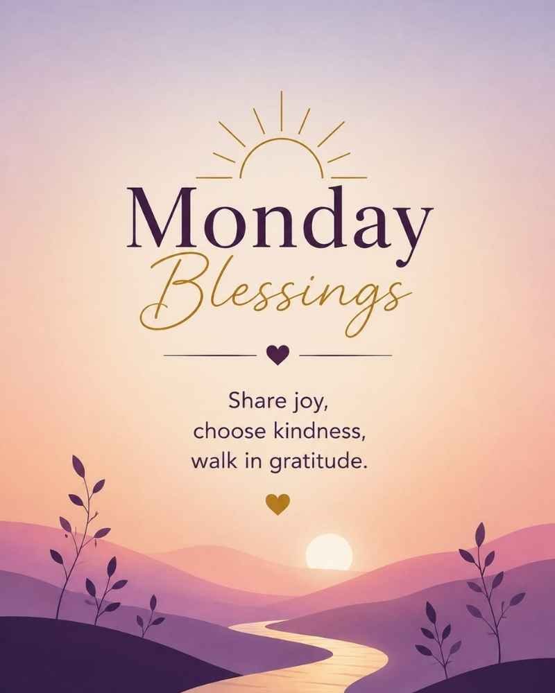 Monday Blessing to Share Joy, Kindness, and Gratitude
