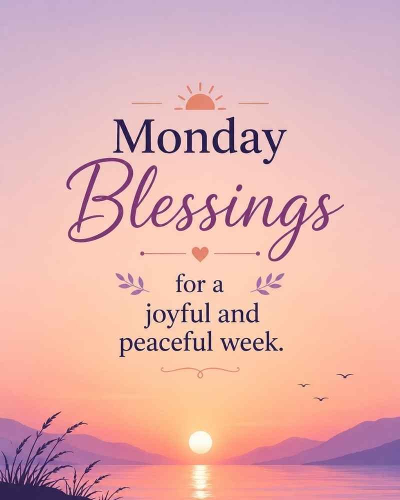 Monday Blessings for a Joyful and Peaceful Week